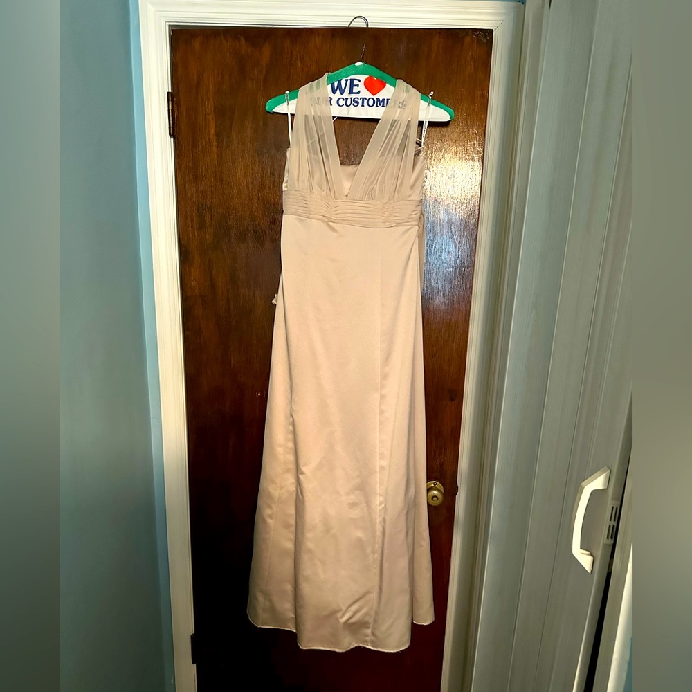 David’s Bridal formal dress.  Size 8.  Hemmed for 5’4” person.
